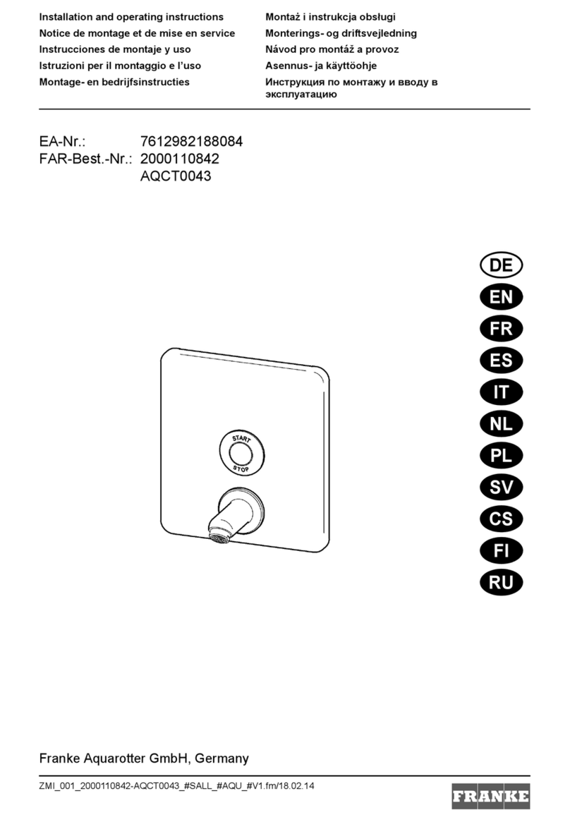 Franke AQCT0043 User manual Franke AQCT0043 User manual