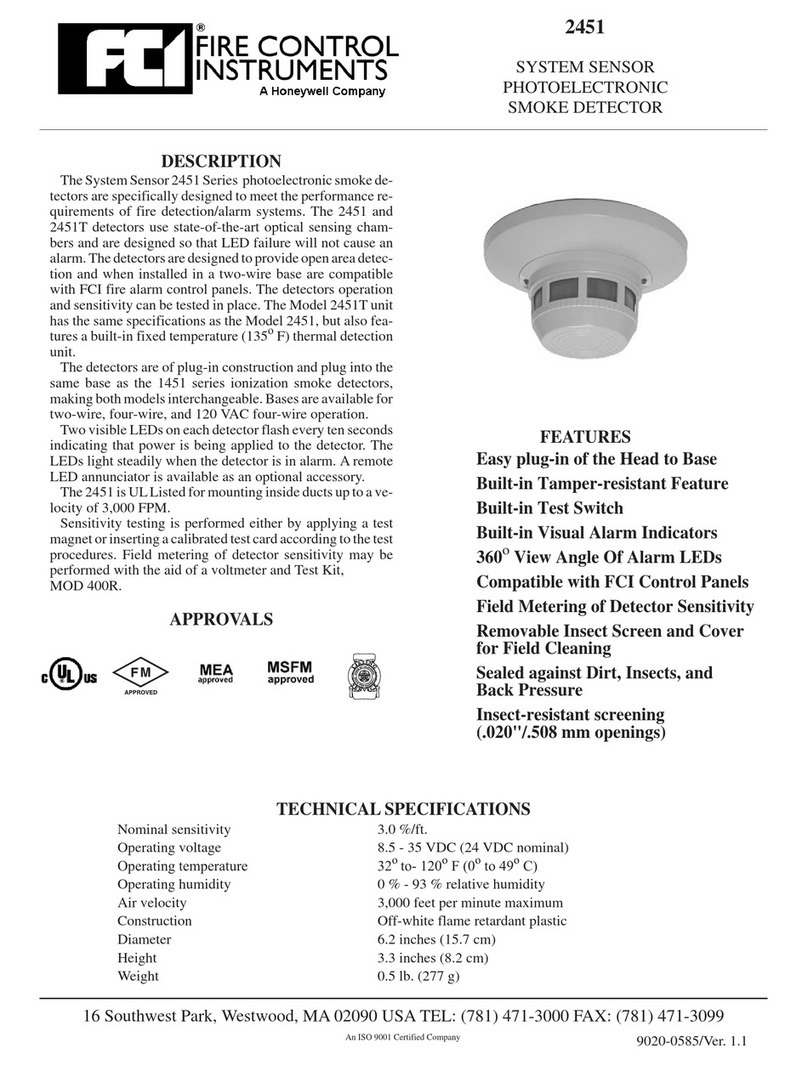 Honeywell FCI 2451 Series User manual Honeywell FCI 2451 Series User manual