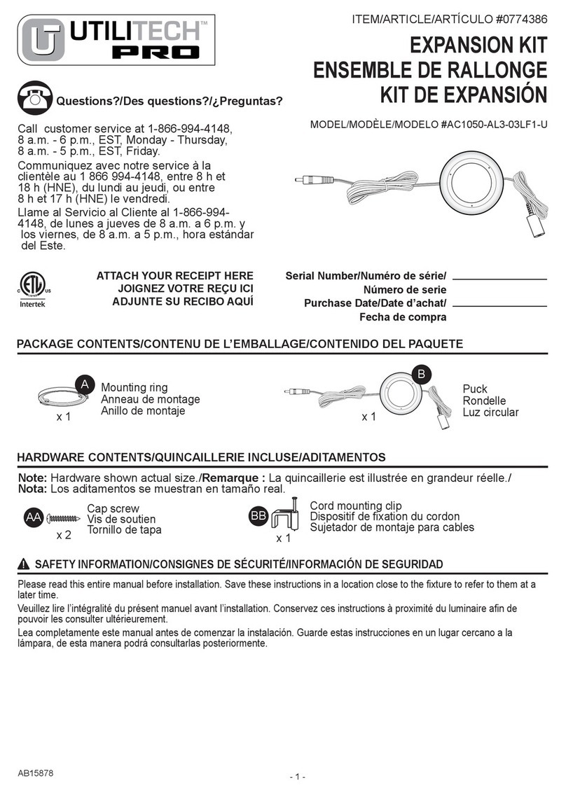 Utilitech AC1050-AL3-03LF1-U manual