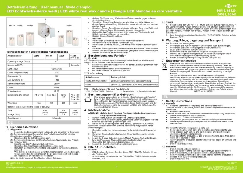 Wentronic Goobay 66519 user manual