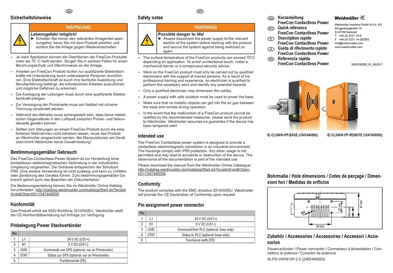 Weidmüller IE-CL240W-PP-BASE quick reference