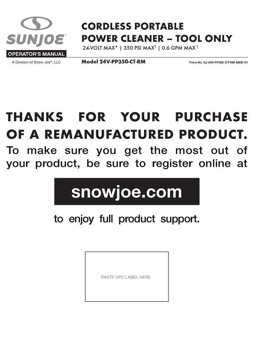 SNOWJOE SUNJOE 24V-PP350-CT-RM User manual