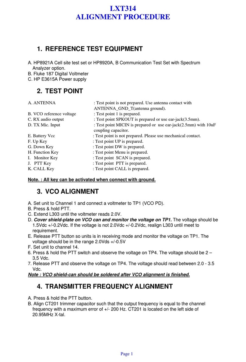 Midland LXT314 Alignment procedure