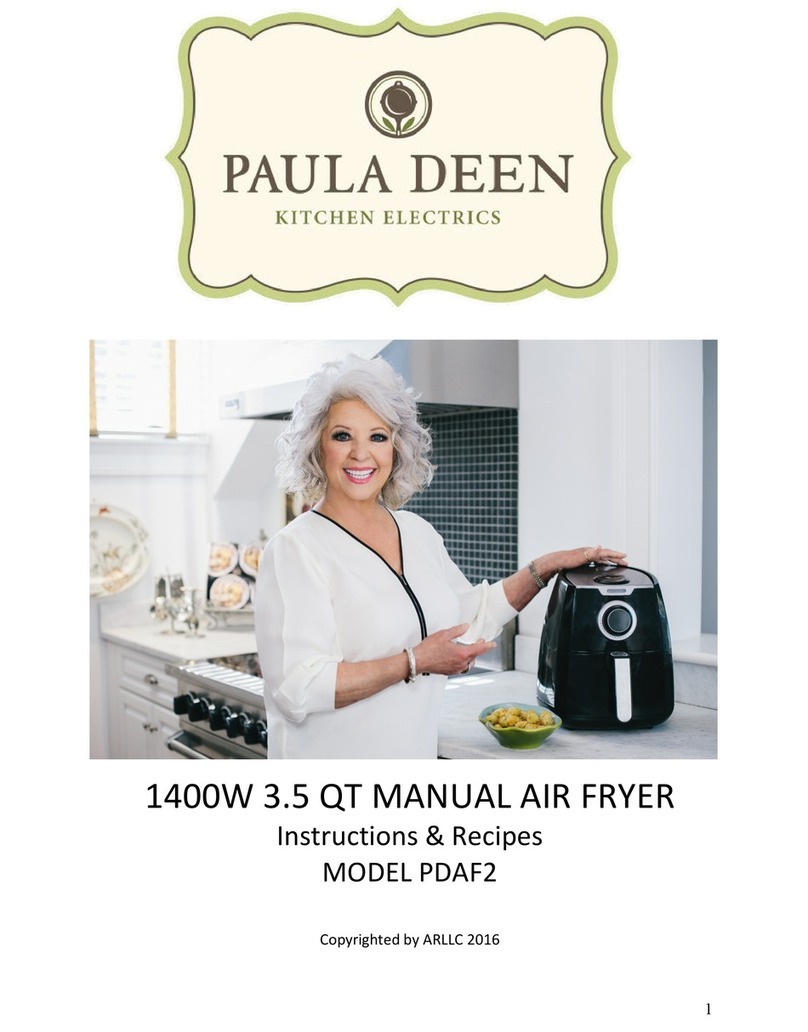 Paula Deen kitchen electrics PDAF2 Instructions & recipes