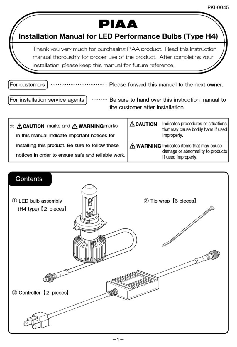 Piaa H4 installation manual
