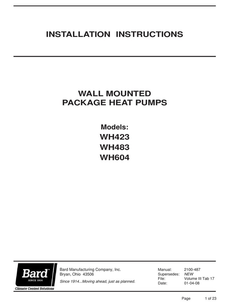 Bard WH423 installation instructions