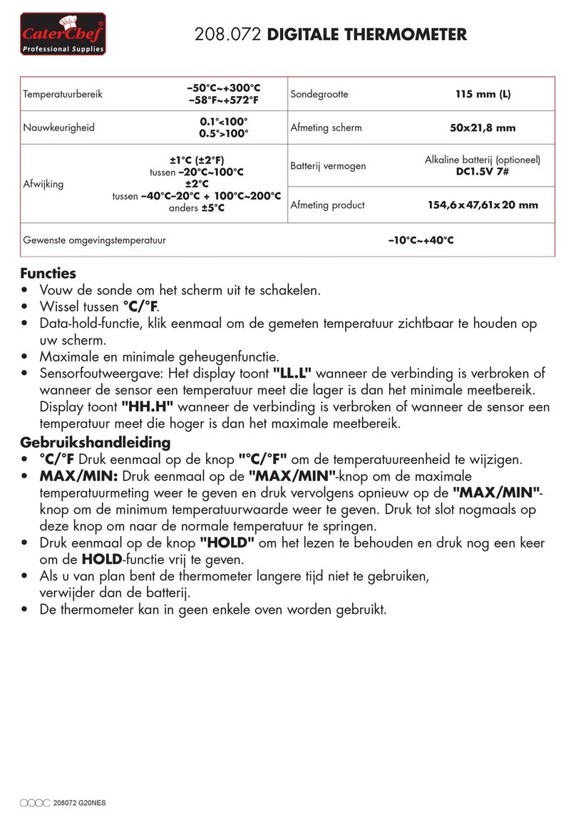 Cater Chef 208.072 quick start guide