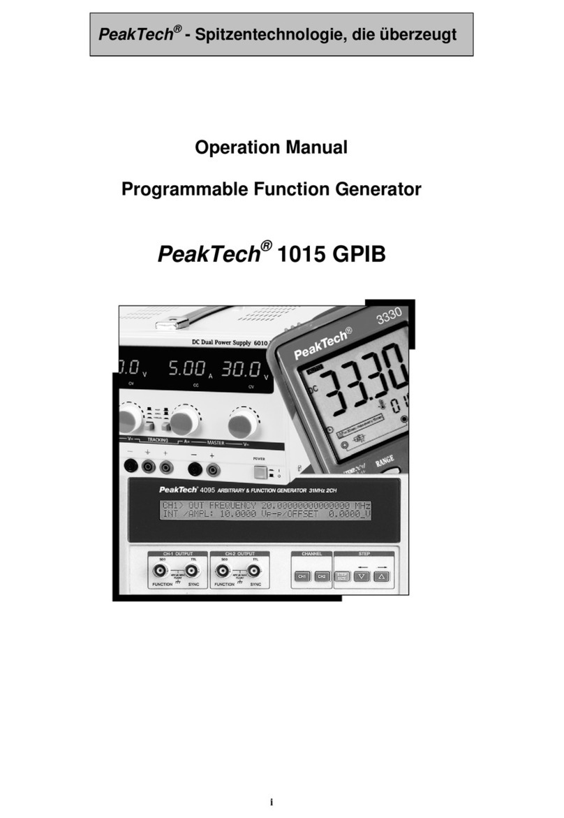 PeakTech 1015 GPIB User manual