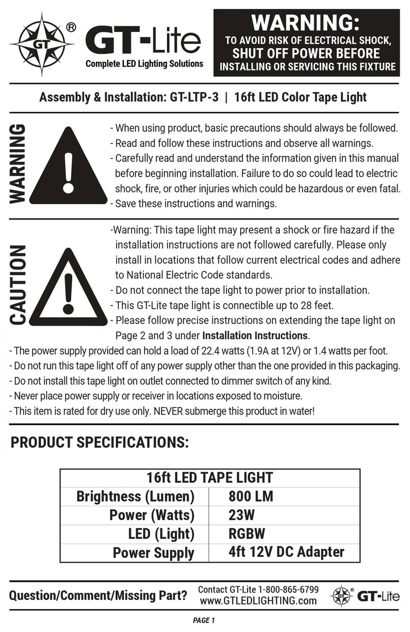 GT-Lite GT-LTP-3 Assembly & installation