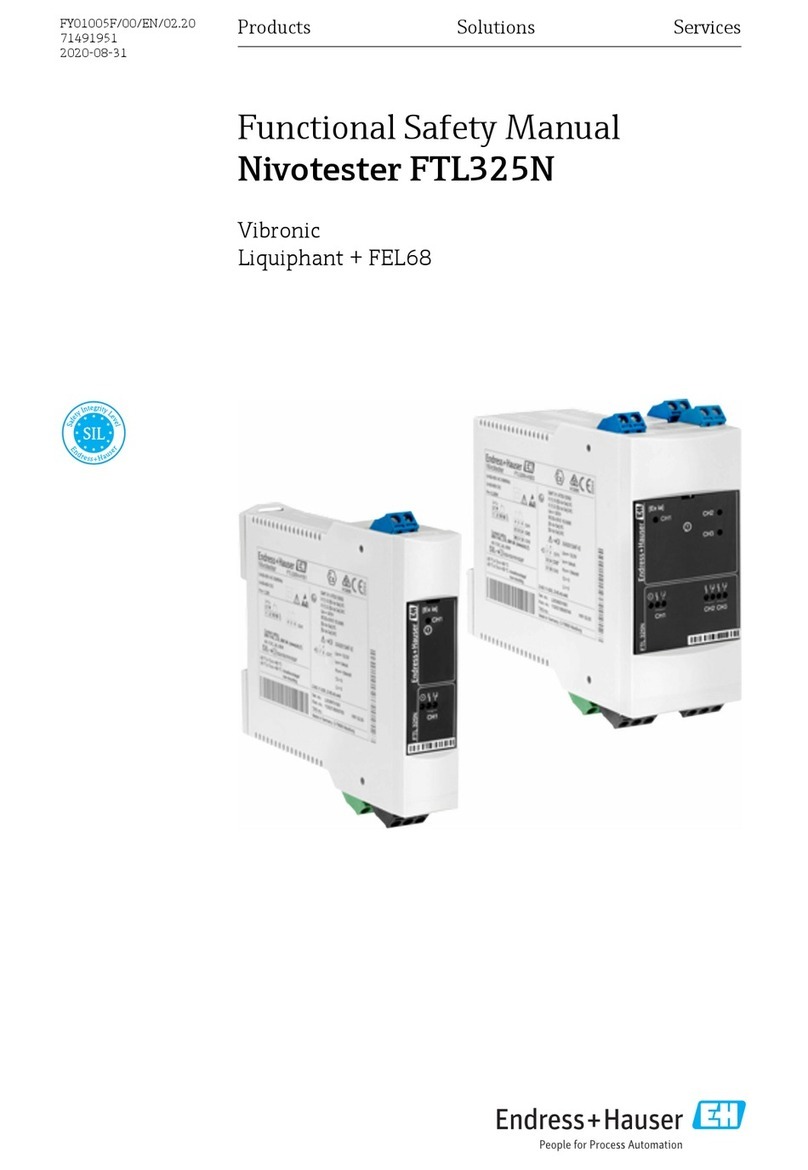 Endress+Hauser Nivotester FTL325N-**** Series Functional safety manual