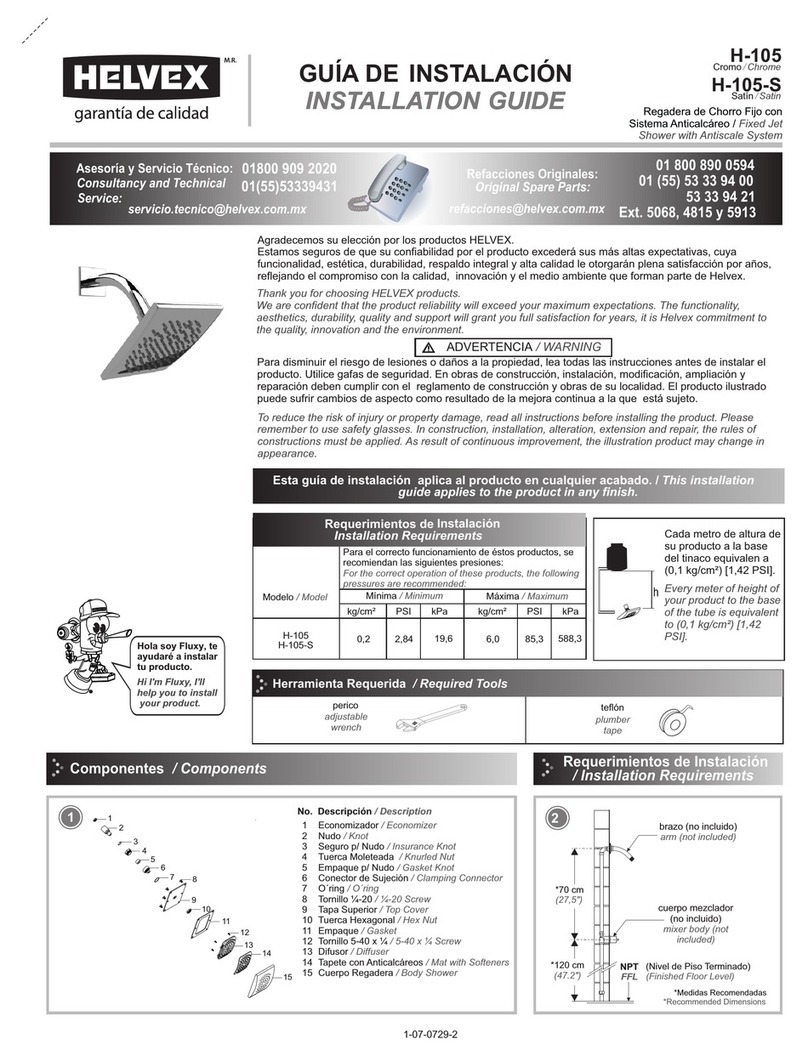 Helvex H-105 installation guide