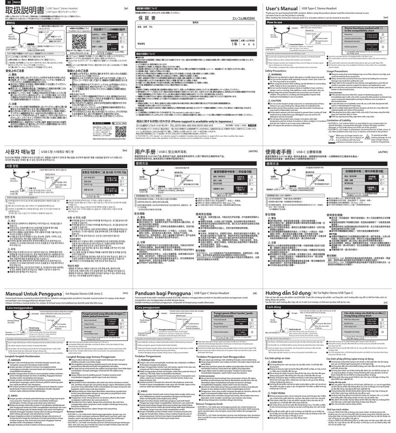 Elecom EHP-UC100MBK User manual