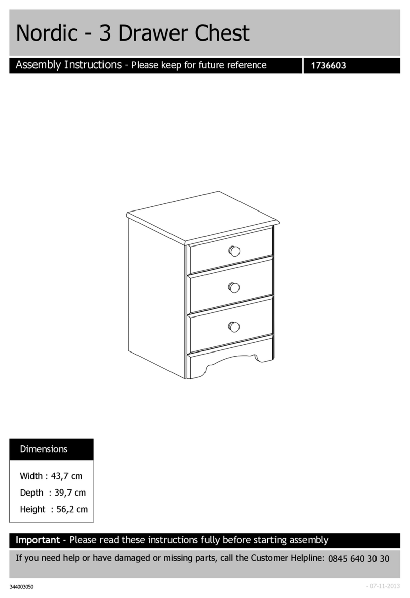 Argos Nordic 3 Drawer Chest Assembly instructions Argos Nordic 3 Drawer Chest Assembly instructions