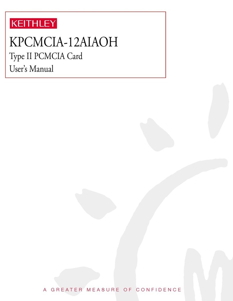 Keithley KPCMCIA-12AIAOH user manual