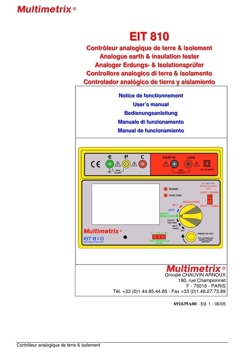 Multimetrix EIIT 810 user manual