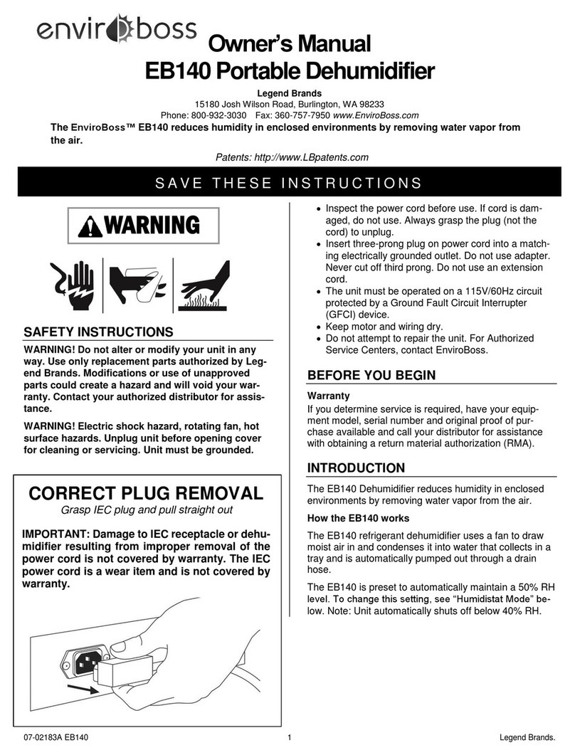 ENVIROBOSS EB140 User manual