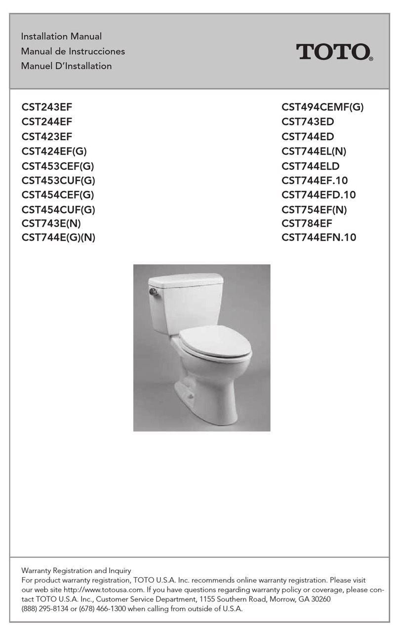 Toto CST754EFN installation manual