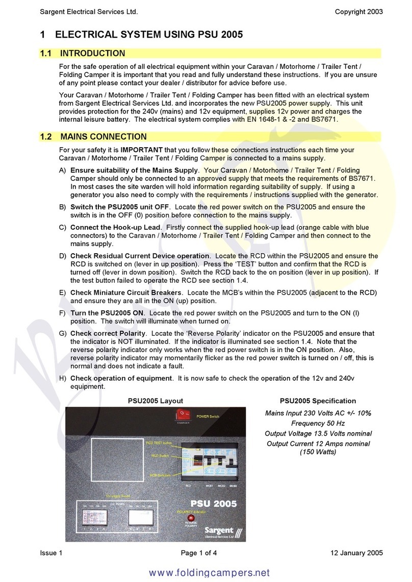 Sargent PSU 2005 manual