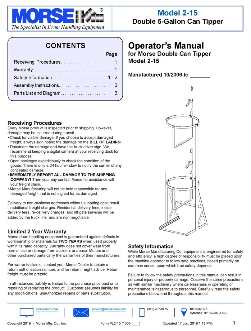 morse 2-15 Operator's manual