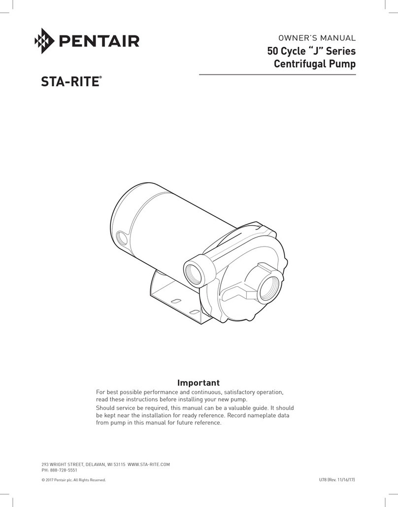 Pentair Sta-Rite J Series owner's manual