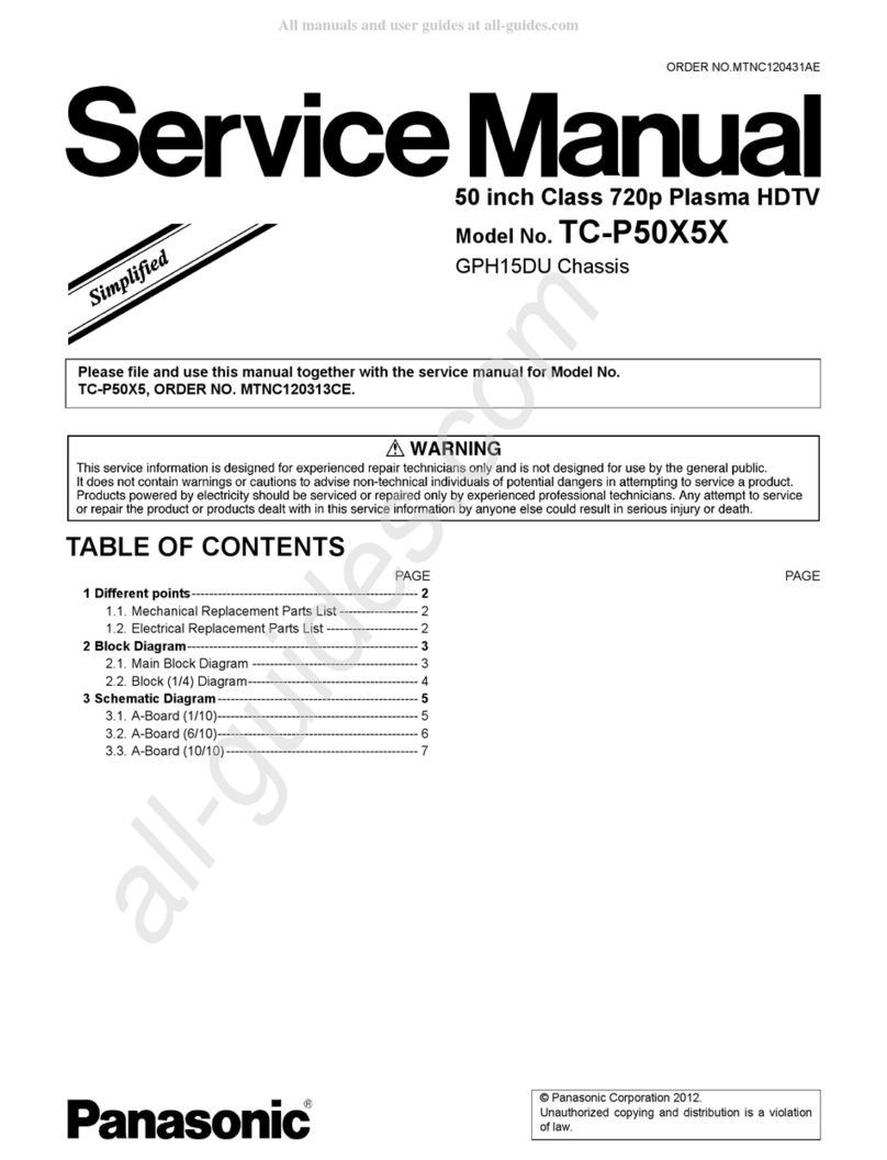 Panasonic Viera TC-P50X5 User manual