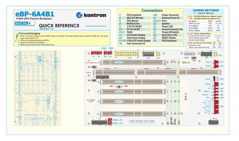 Kontron eBP-6A4B1 quick reference