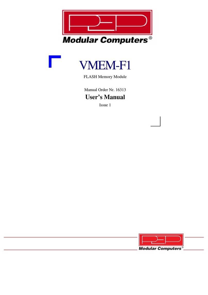 PEP Modular Computers VMEM-F1 user manual PEP Modular Computers VMEM-F1 user manual