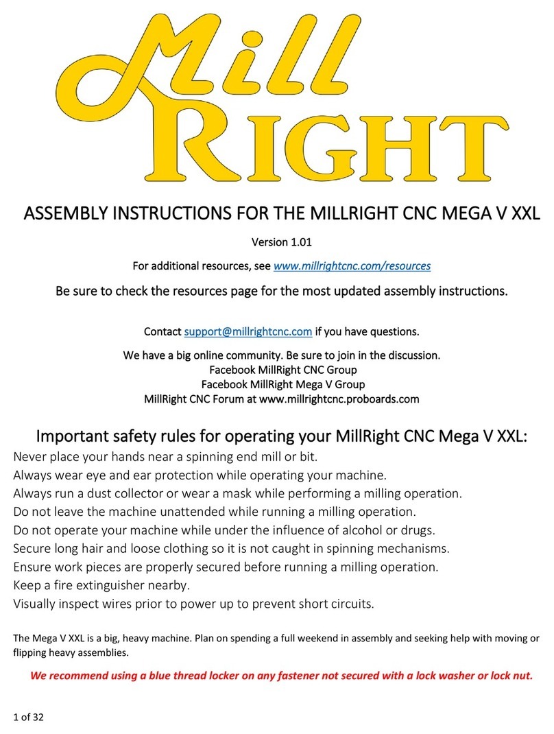 Mill-right CNC MEGA V XXL Assembly instructions