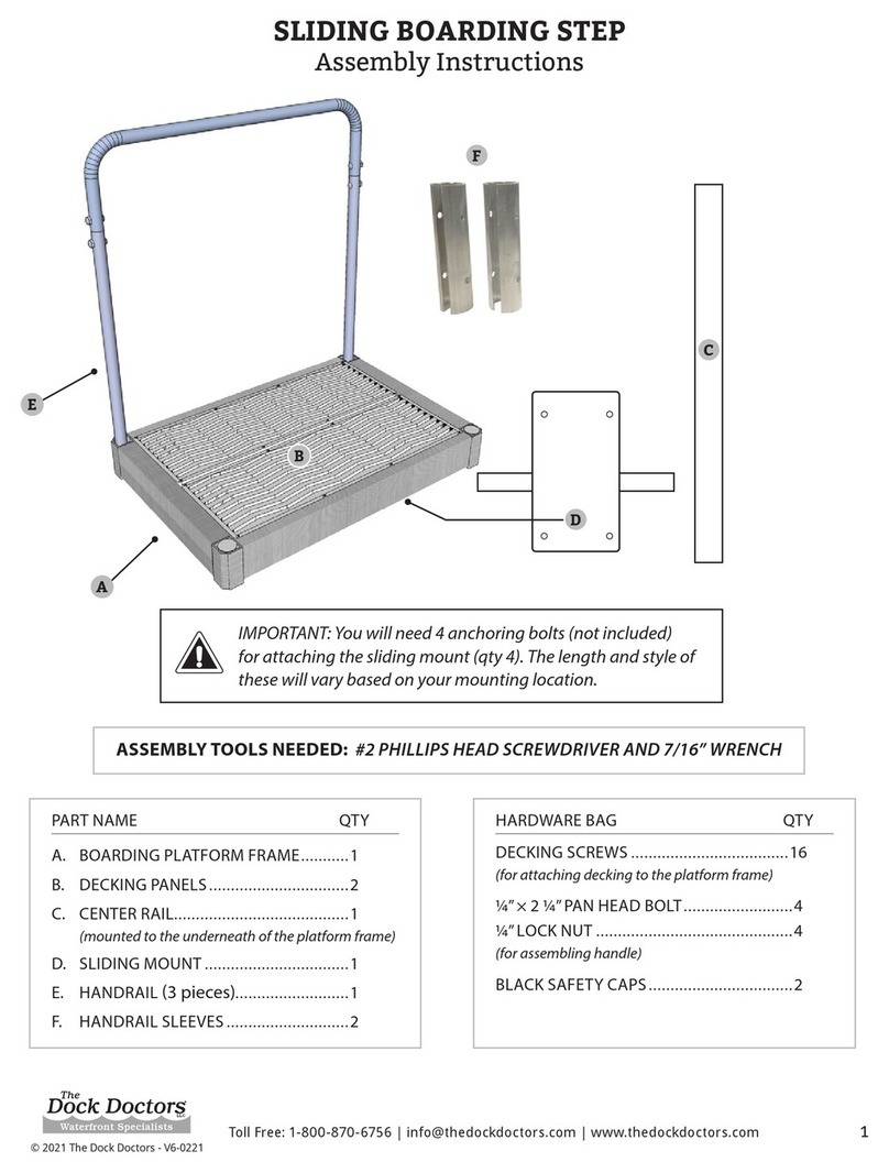 Dock Doctors SLIDING BOARDING STEP Assembly instructions