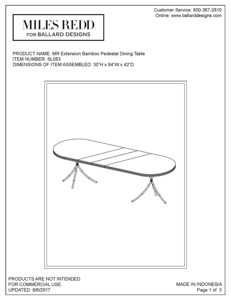Ballard Designs MILES REDD SL083 quick start guide Ballard Designs MILES REDD SL083 quick start guide