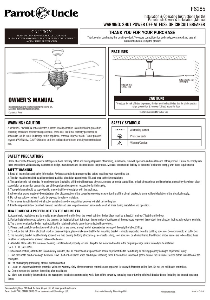 Parrot Uncle F6285 owner's manual