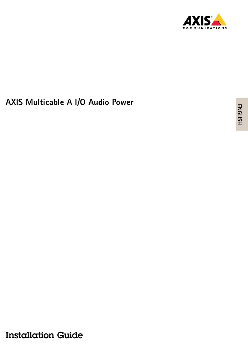 Axis Multicable A I/O Audio Power installation guide