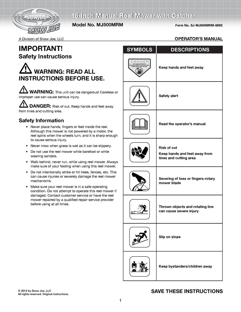 SNOWJOE Sunjoe MJ500MRM User manual
