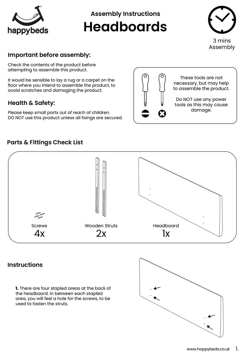 Happy Beds Headboards Assembly instructions