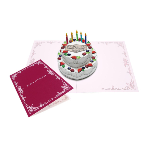 Canon PAPER CRAFT Pop-up Card Cake Assembly instructions Canon PAPER CRAFT Pop-up Card Cake Assembly instructions