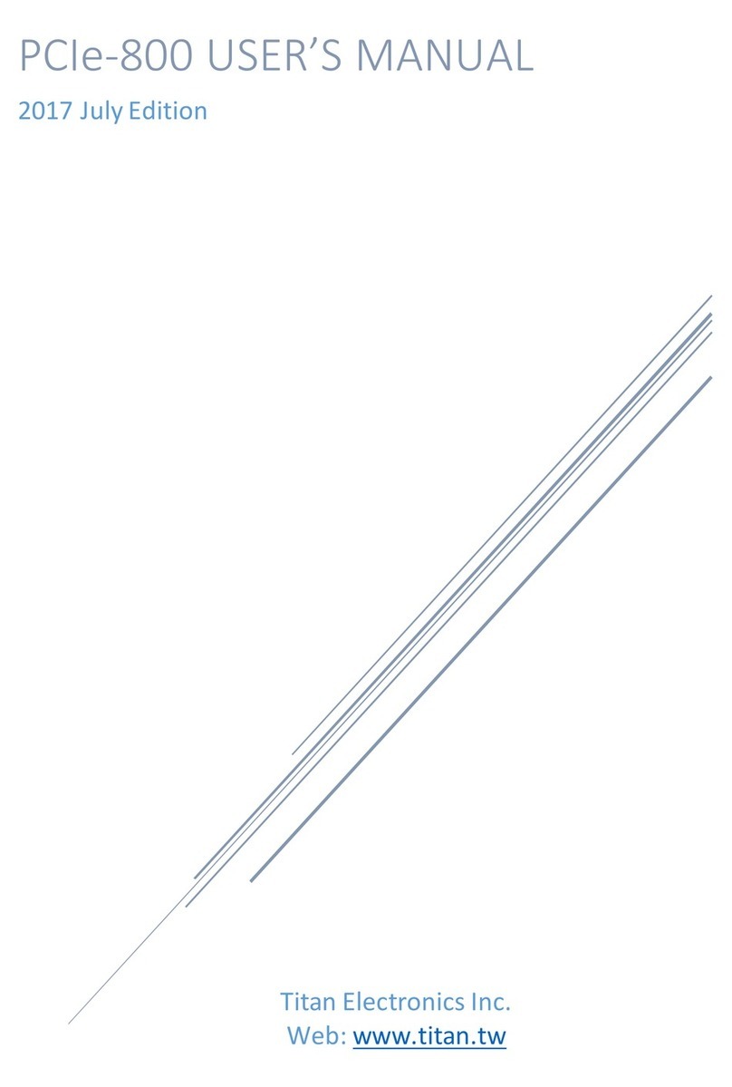 Titan Electronics PCIe-800 user manual