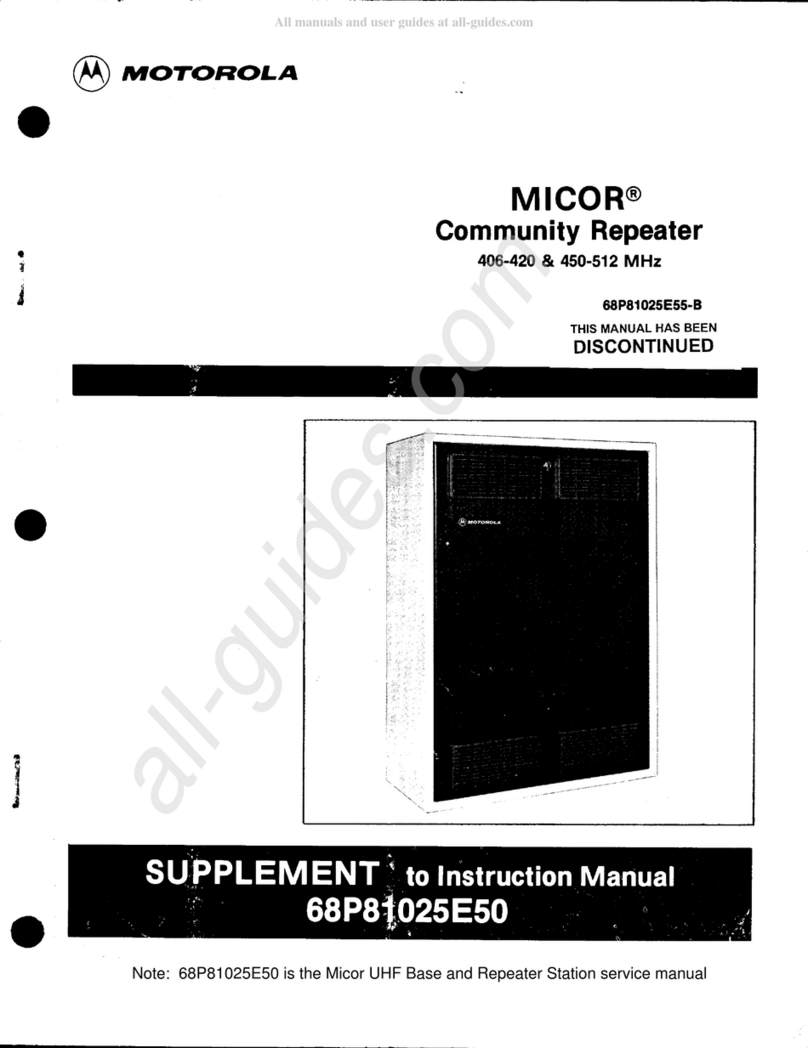 Motorola MICOR 68P81025E50 Owner's manual
