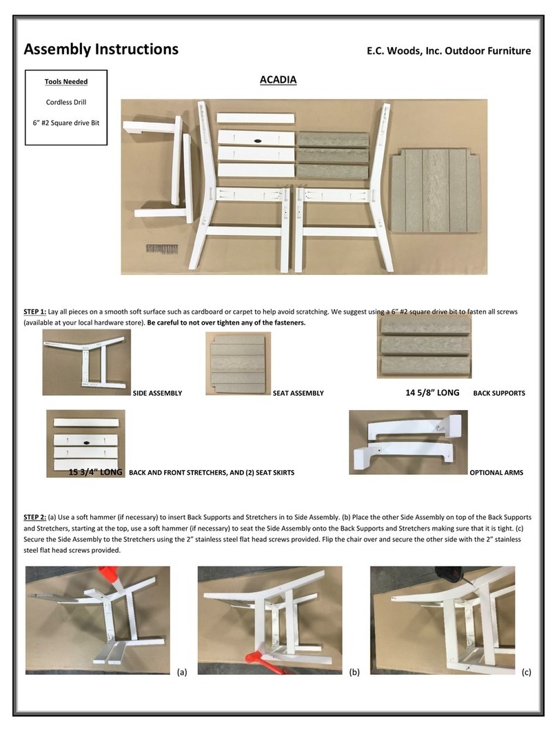 E.C. Woods Acadia Chair User manual