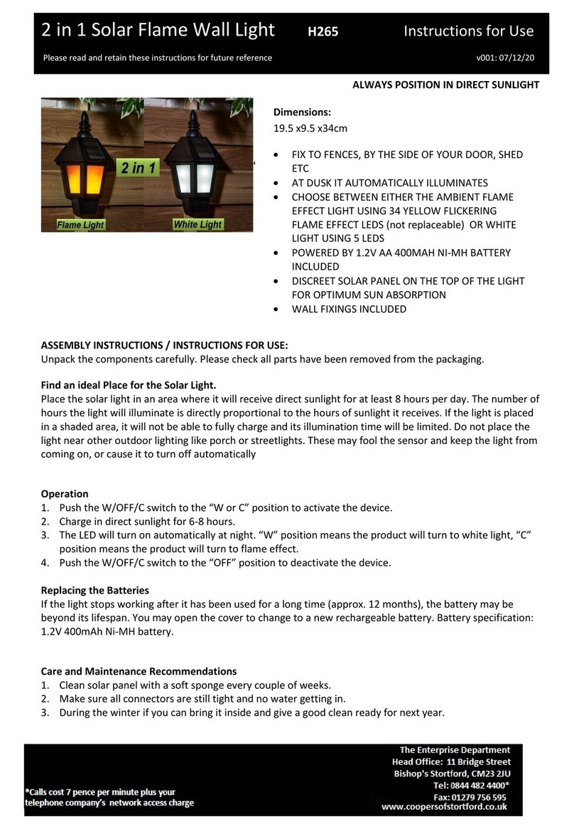 Coopers of Stortford H265 Instructions for use