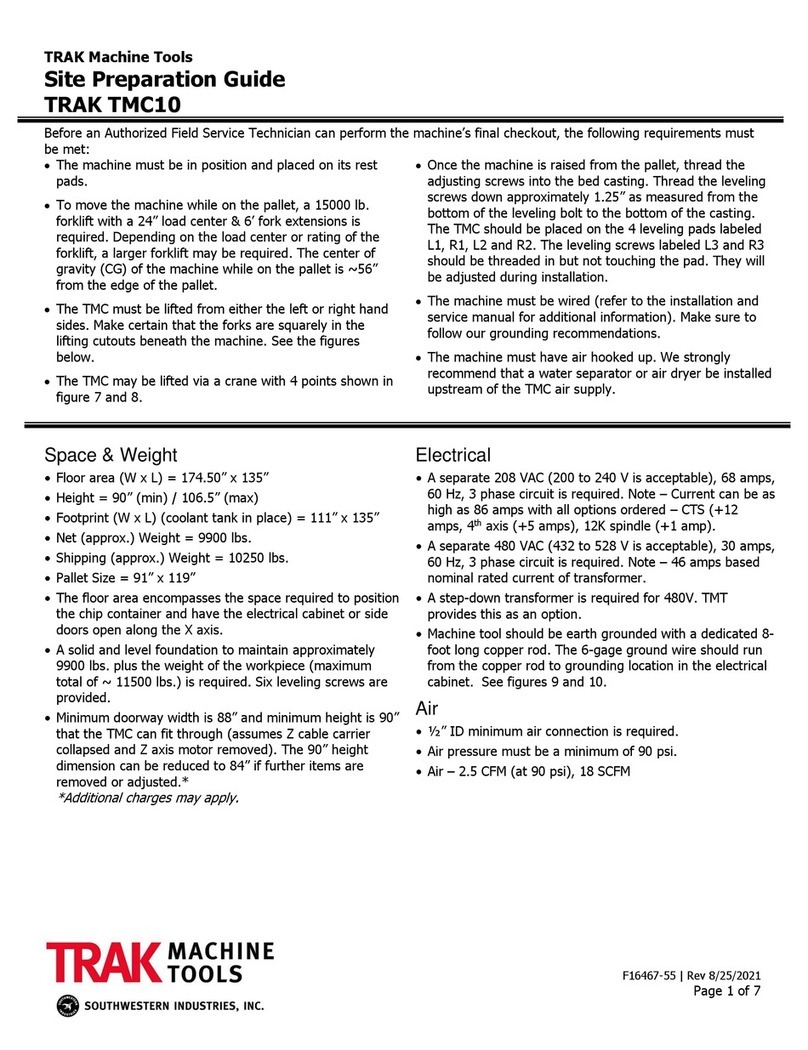 Trak Machine Tools TMC10 Operating instructions