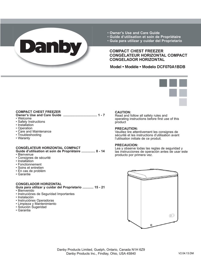 Danby DCF070A1BDB Owner's use and care guide