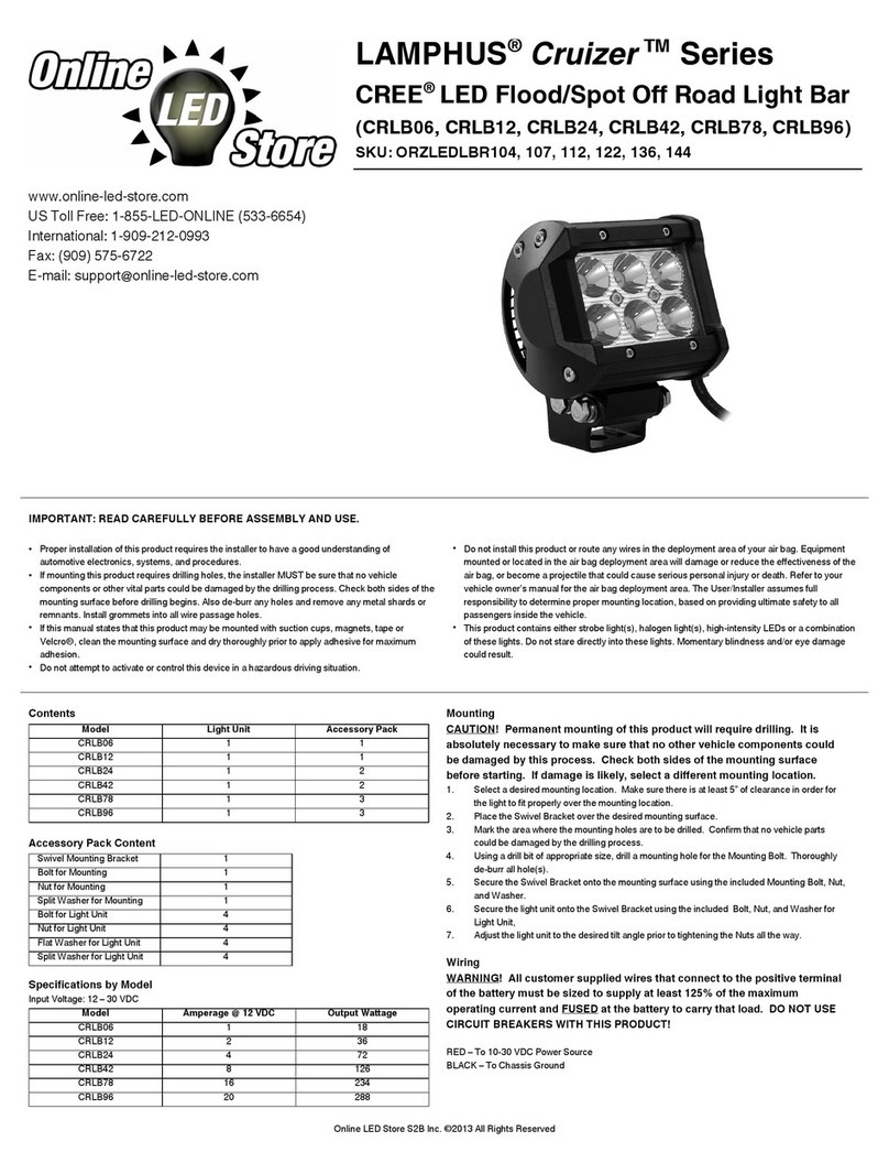 Lamphus CREE Cruizer Series User manual