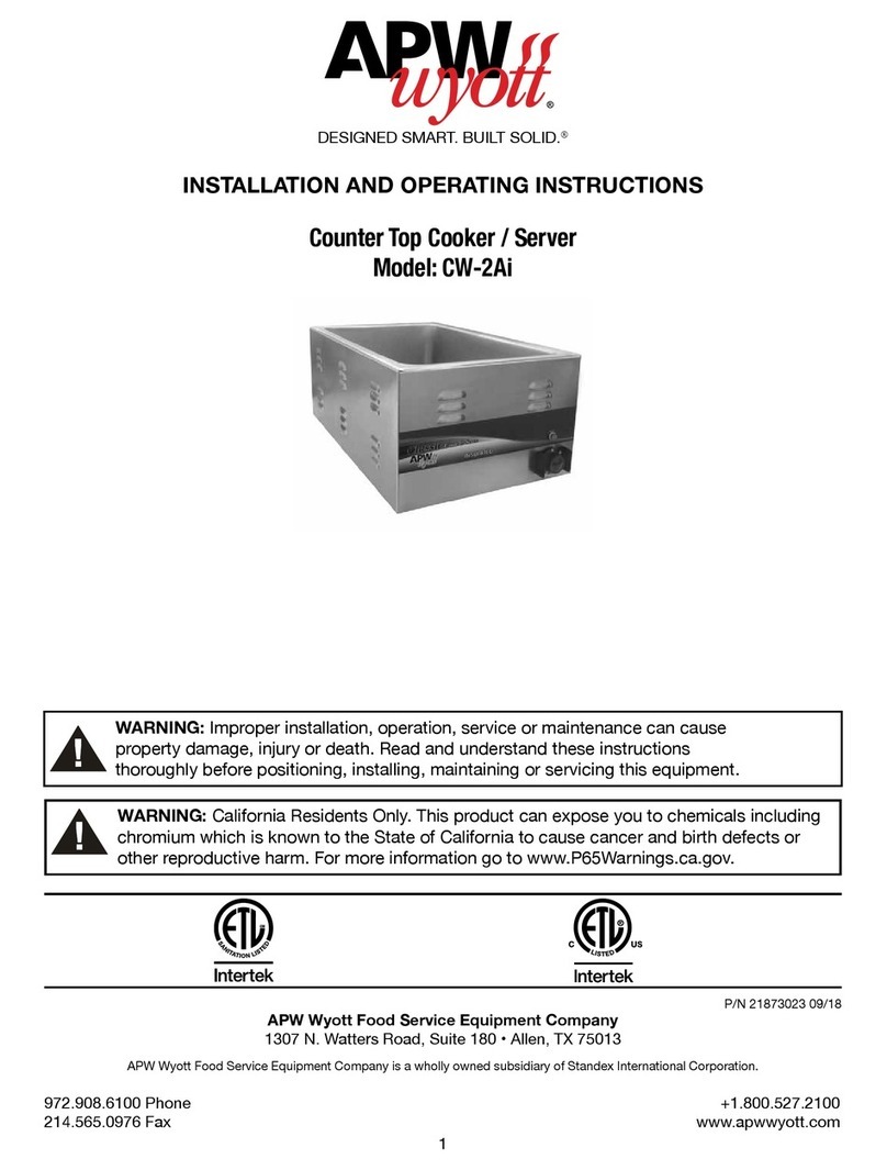 APW Wyott CW-2Ai User manual