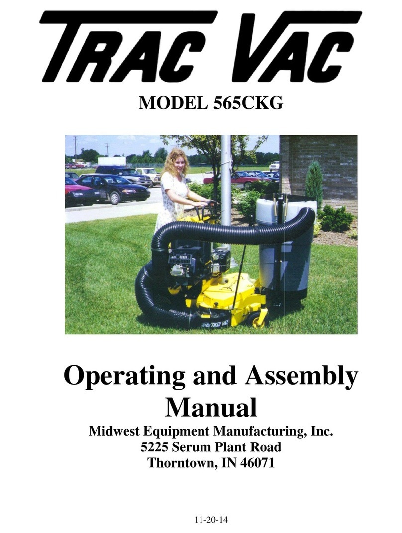 Trac Vac 565CKG Operating and assembly manual