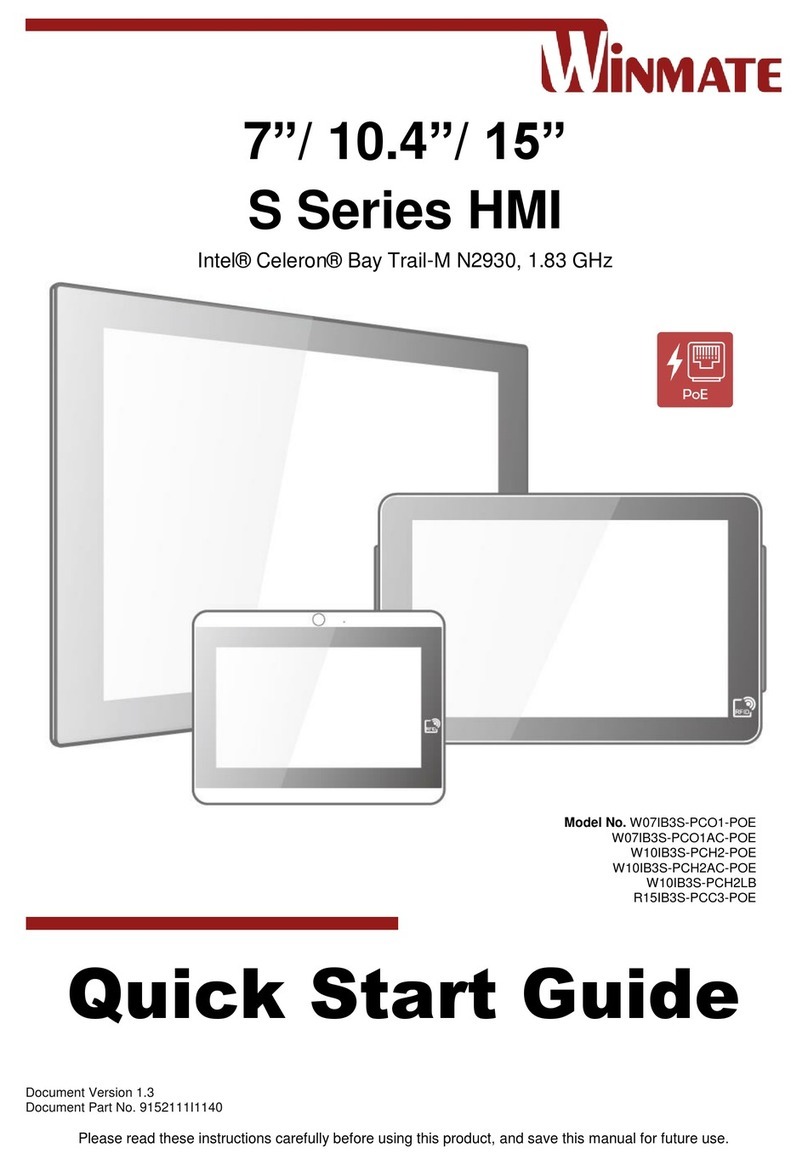 Winmate W10IB3S-PCH2LB quick start guide