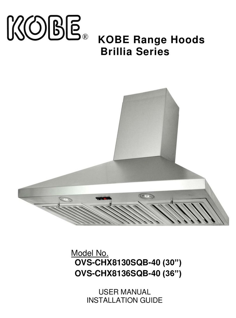 KOBE OVS-CHX8130SQB-40 User manual & installation guide