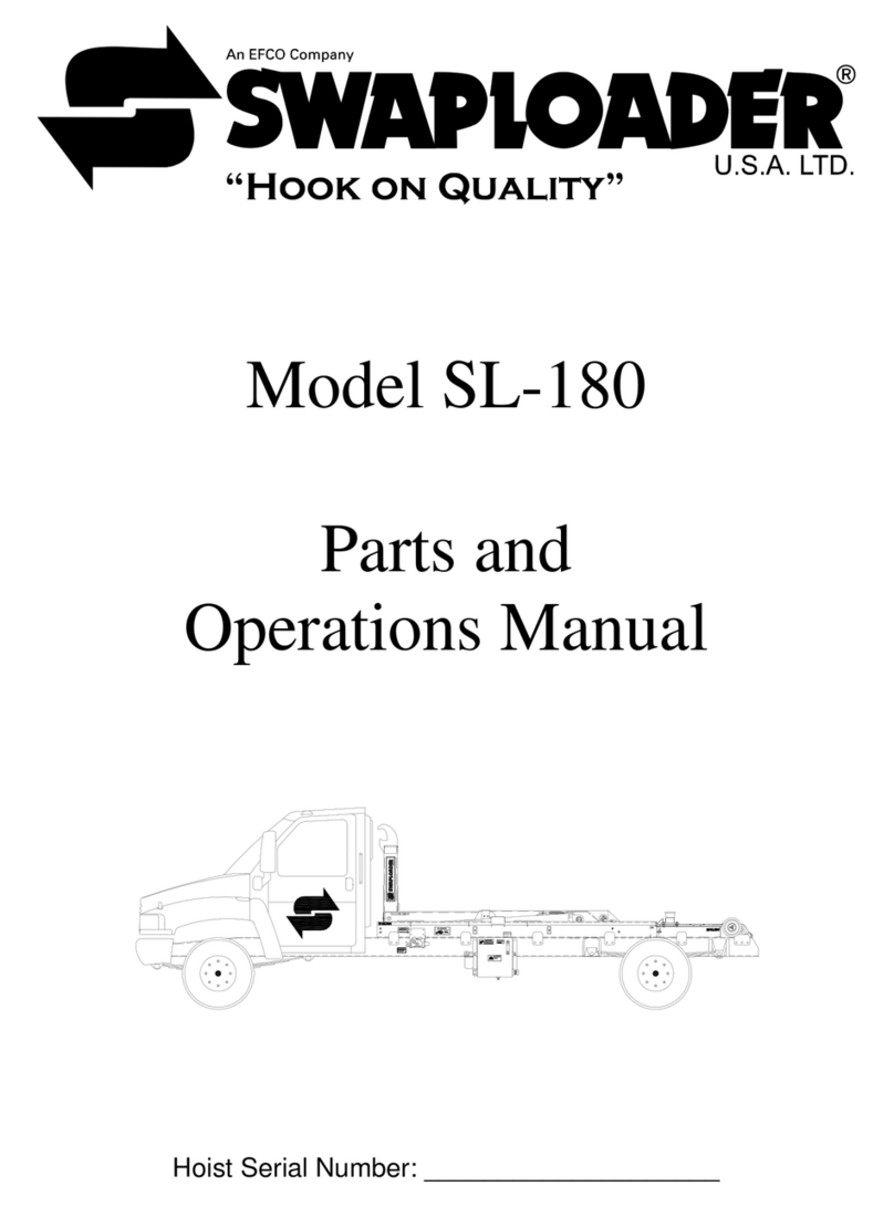 swaploader SL-180 Parts and operation manual