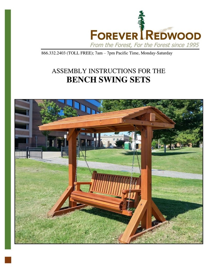 Forever Redwood BENCH SWING SETS Assembly instructions