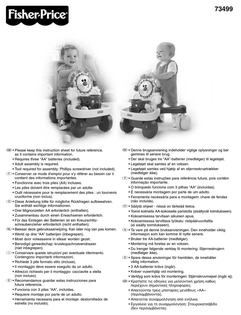 Fisher-Price STRIDE-TO-RIDE WALKER 73499 manual Fisher-Price STRIDE-TO-RIDE WALKER 73499 manual