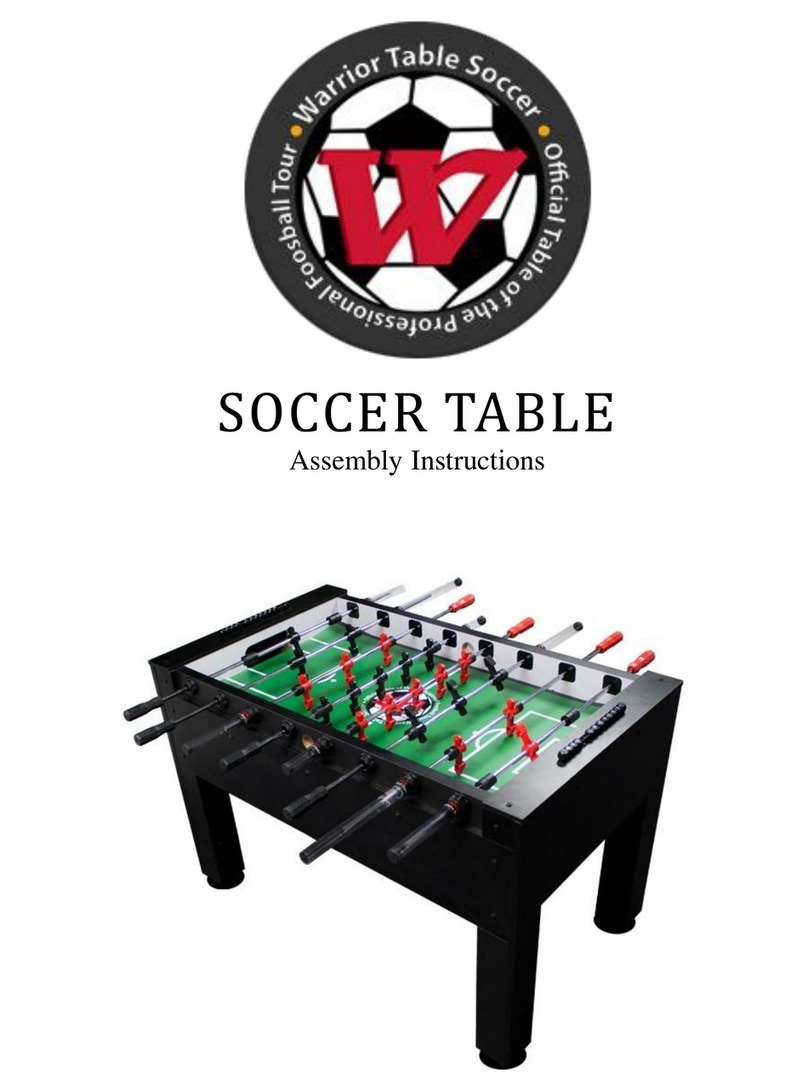 Warrior Table Soccer WTST4004UP Assembly instructions